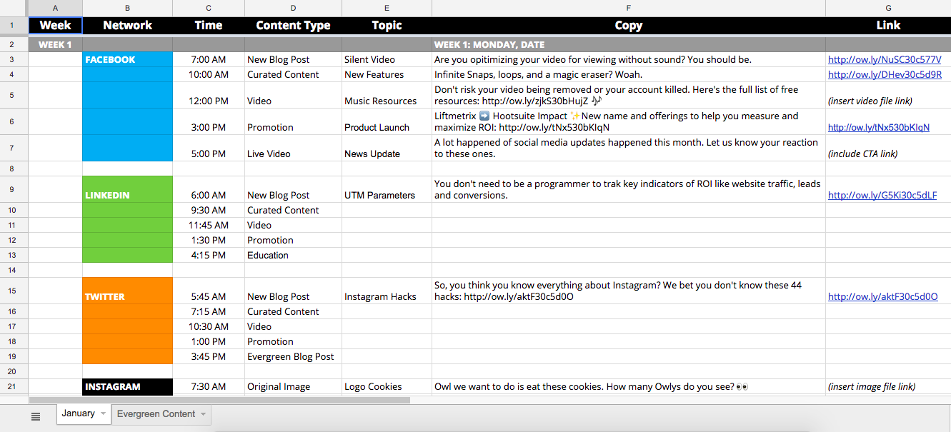 Media Plan example. Types of content. Social Media Schedule example. План soc. Content type post