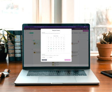 Laptop screen showing the Recycle Post feature in Gain