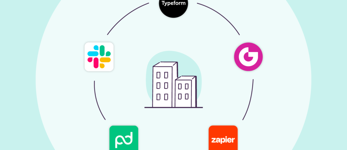 Agency Tools Picture featuring Slack, Typeform, Zapier, Gain, and PandaDoc.