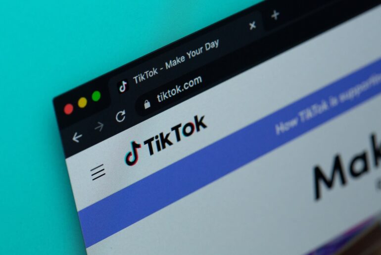 a picture showing tiktok on the screen