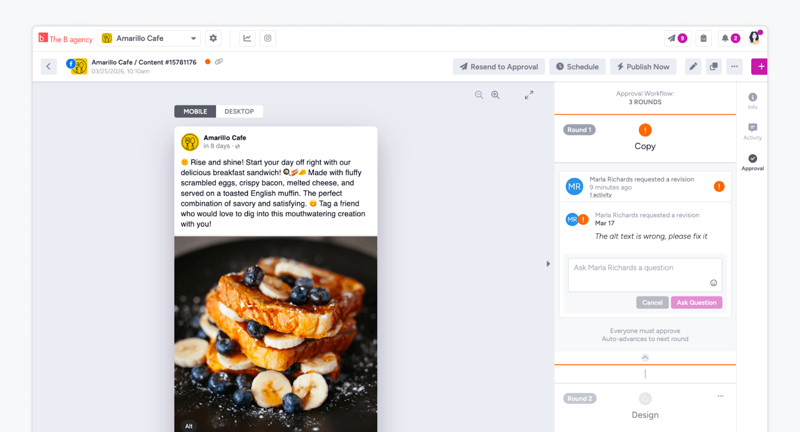 content approval workflow