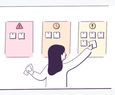 a graph showing a person prioritizing work on the board