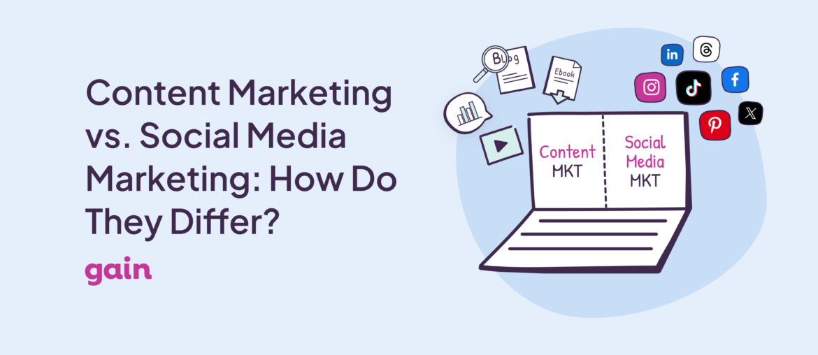 content marketing vs social media marketing