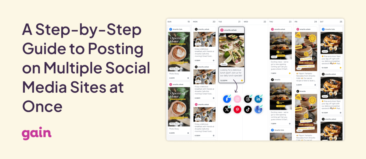 how to post on multiple social media at once