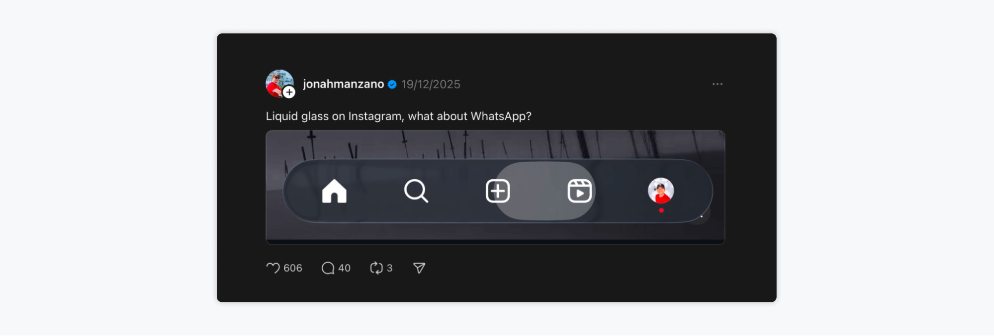 Instagram liquid glass
