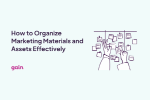 how to organize marketing materials