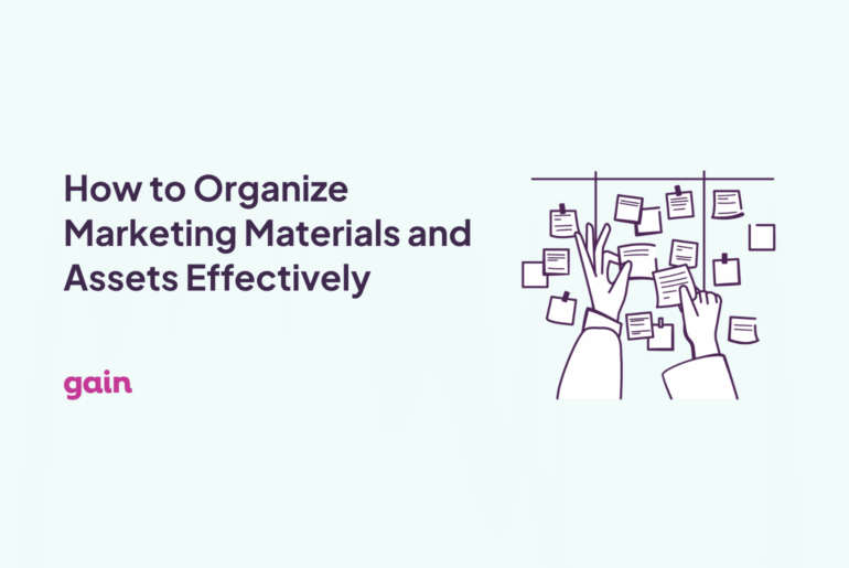 how to organize marketing materials