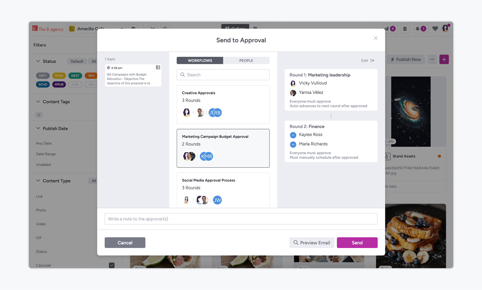 Gain content approval feature