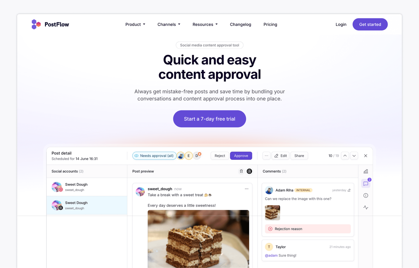 PostFlow home page