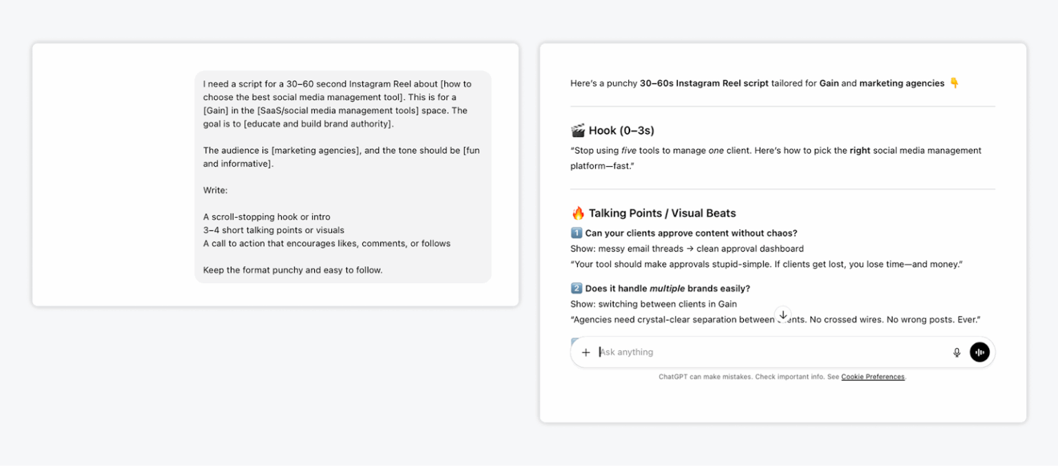 8 ChatGPT Prompts for Instagram to Speed Up Content Production