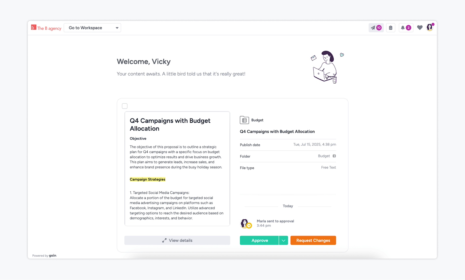 Gain content approvals