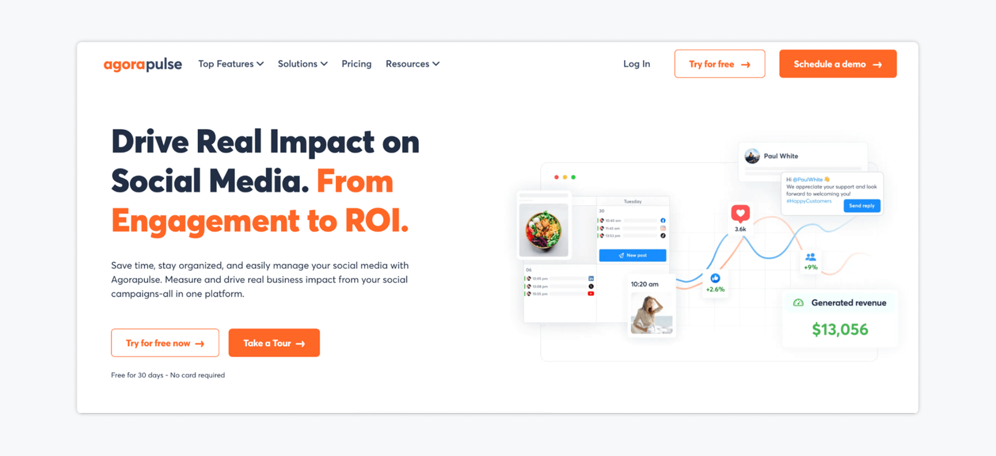 agorapulse home page