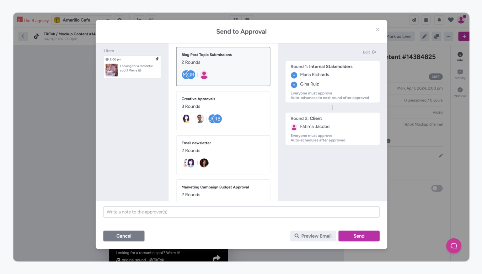gain content approvals