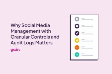 social media management with granular conrols and audit logs