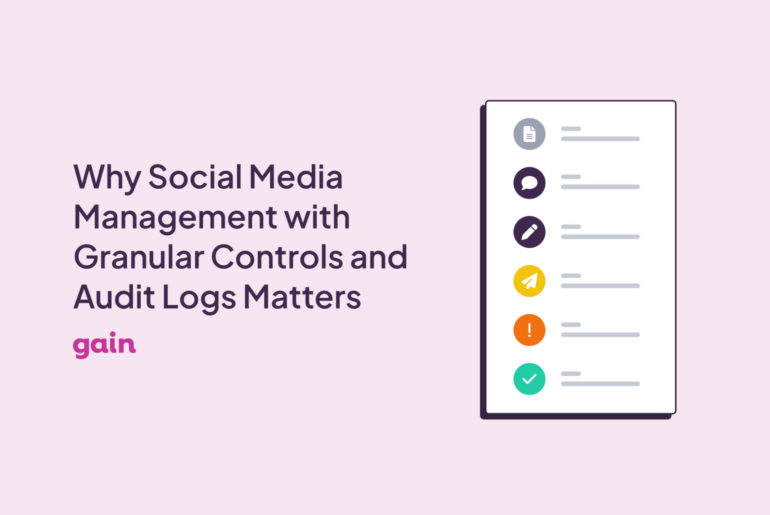 social media management with granular conrols and audit logs