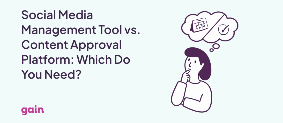 social media management tool vs approval platform